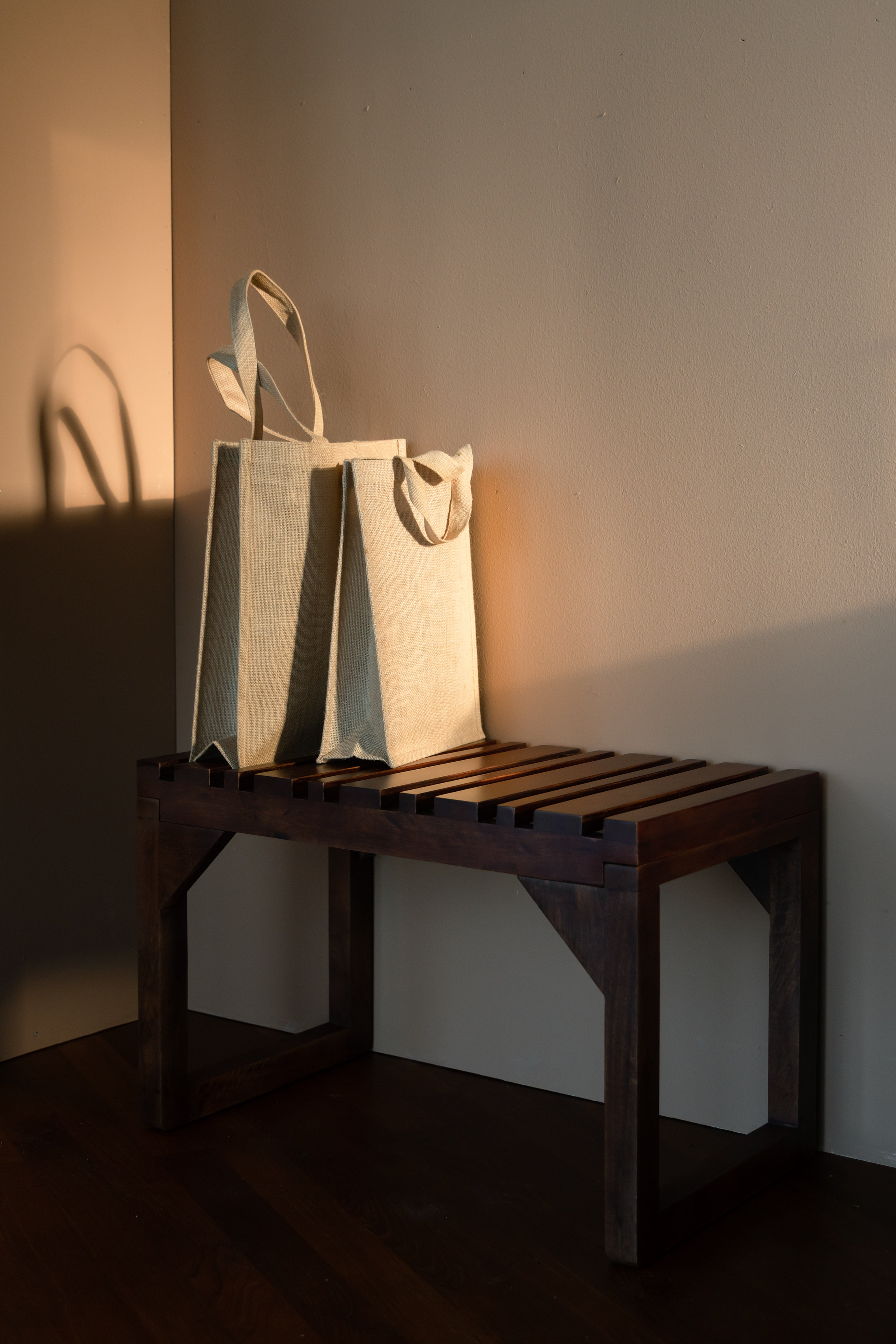 Dutchbone Yeskub Walnut Brown Wood Bench